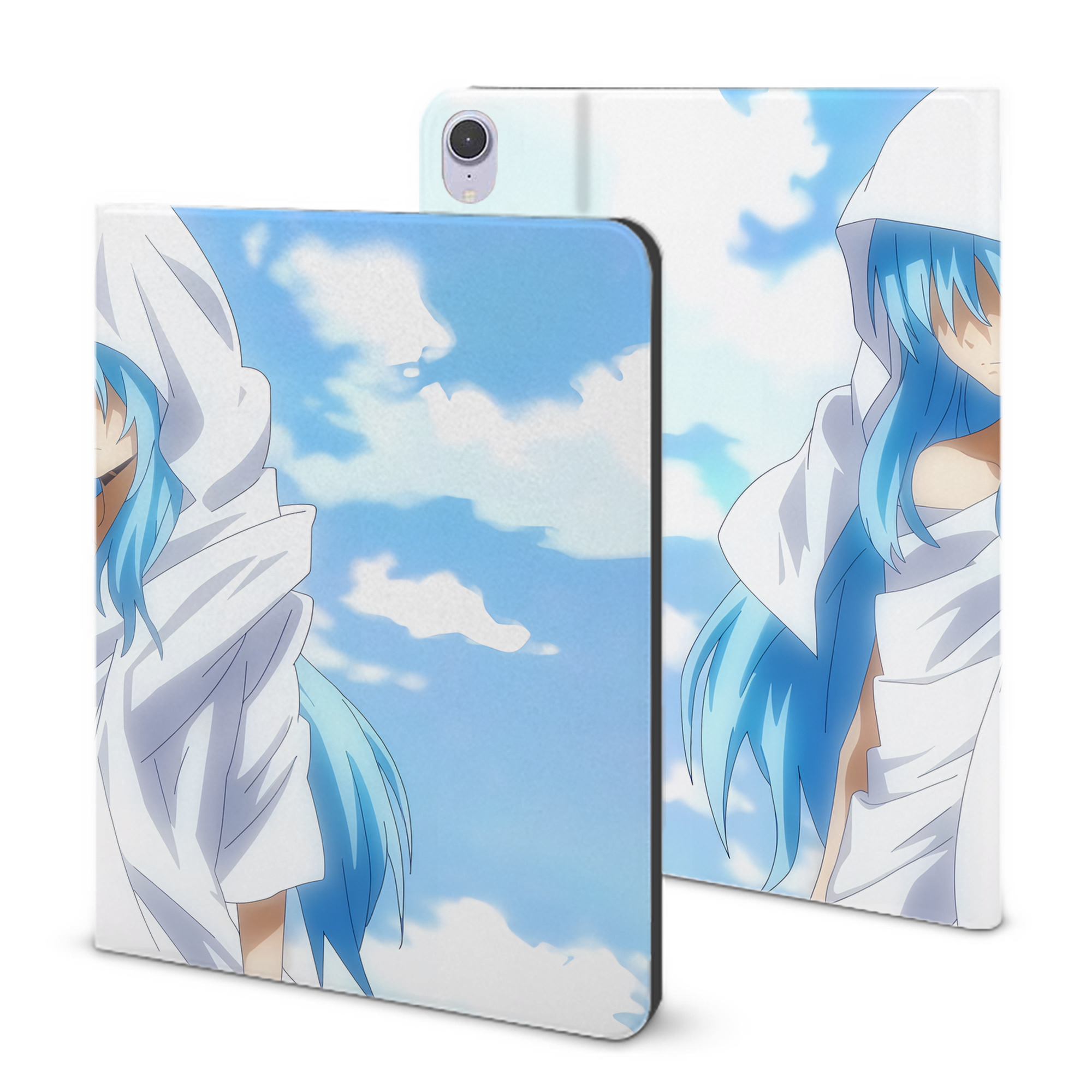 （画像用） 転スラ Regarding Reincarnated to Slime IPad ケース ブック型 PUレザー TPU 耐衝撃 軽量 薄型 ペン収納なし 全面保護 IPad 各モデル対応